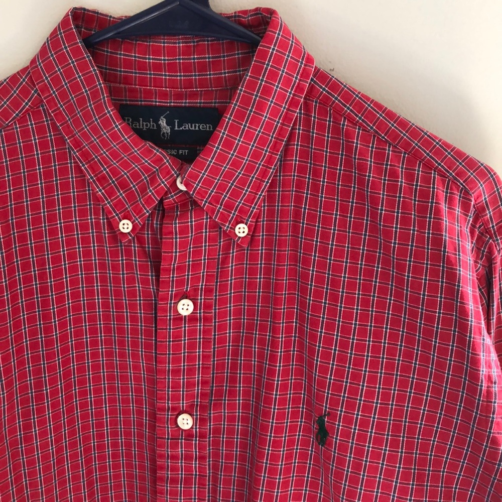 Men’s Ralph Lauren Classic Fit Plaid Button Up